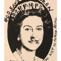 Jamie Reid – God Save The Queen Postage Stamp (Black & White)